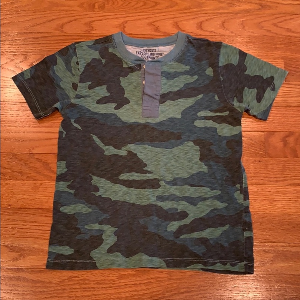 Crewcuts Boys Green Camo Short Sleeve T-Shirt